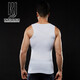 KJ shapewear men's tummy control elastic slimming corset shaping waist beer belly underwear vest body shaping corset white (vest) 2XL (suitable for 180-210Jin Jin equals 0.5 kg)