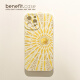 Caiyuan cherry summer personality golden sun suitable for iphone16promax Apple 15PRO mobile phone case 13 new style 14 sets 12 creative 11 full package xsmax silicone xr anti-fall 8p antique white-01QP12108TE gold too Huawei Pura70