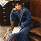 Bathrobe men's thickened long coral velvet cotton plus velvet warm winter bathrobe bathrobes integrated winter 9923 170() 105-130Jin[Jin equals 0.5 kg]