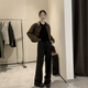 
GARNUO Maillard Brown Small Leather Jacket Women's 2025 Spring and Autumn New Small Pu Motorcycle Suit Retro Short Jacket Brown M[101-110Jin[Jin equals 0.5 kg]]