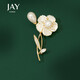 Jay hibiscus brooch, women's pin, suit accessories, birthday gift for elders, mother and mother-in-law