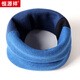 Hengyuanxiang autumn and winter cashmere scarf for men and women, cervical vertebra color warm neck scarf, versatile fake collar, blue wine red, free handbag, one size fits all (22cm*42cm)