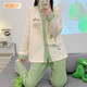 OULUXI solid color wrinkled cloth cotton confinement clothes spring and autumn pregnant women pajamas in summer breathable sweat-absorbing and postpartum breastfeeding clothes AXXE724 concentric knot L code (recommended 90-115 Jin [Jin equals 0.5 kg])