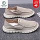 
Woodpecker cloth shoes men's summer trendy versatile canvas shoes men's lazy casual shoes breathable trendy shoes YS9901 black 39