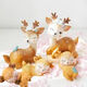 Qumeisi cartoon sika deer ornaments living room children's room decoration ornaments car ornaments cute deer birthday gift family of four deer