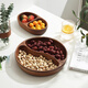 Millennium Lovewood Acacia solid wood thickened dried fruit plate household candy fruit nut round grid plate TP0383