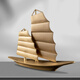 
Amro is smooth sailing, copper ornaments, home living room, TV cabinet, wine cabinet, office decoration, handicrafts, housewarming gifts, golden copper <Ride the wind and waves> small