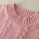 An die riceless [100% Wolle] drei Strang verdickte Kinder-Strickjungen-Pullover-Pullover-Pullover für Mädchen Stricker Samtpullover für Kinder mittleren Alters, ursprünglich blau 140 cm