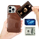 Aplicable a iPhone14Promax Mobile Tele Case Tarn-In Package Dual Card Package Apple 15Pro Anti-Fall Mobile Telephone Case de protección Brown iPhone 15 Pro Max