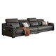 Dofei Kingdom leather sofa Italian minimalist row multi-person genuine leather sofa small apartment soft-pack living room furniture y724# 3.2 meters more than one person latex style