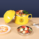 Baijie instant noodle bowl with lid lunch box student lunch box instant noodle bowl soup bowl rice bowl household bowls and chopsticks tableware set multi-layer bowl