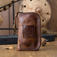 Simple / Nature Hartive Handmade Cowhide Ключевая сумка мужская застежка-молния на талию висящая автомобиль Ключевая сумка подличная кожаная кожаная кошелька многофункциональная многофункциональная сумка модная сумка модная коричневая