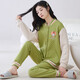 Qianzhiya (Qianzhiya) Pyjamas für Mädchen im Herbst und Winter verdickte reine Pure Cotton Mezzanine Langarmed Home-Kleidung sowie Baumwollluft-Baumwollwärme dünne Baumwollset MFT-15271# Frauen L/165