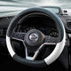 Suitable for 2021/22 Nissan Sylphy Classic Deluxe Edition steering wheel cover 14th generation Sylphy Teana Qashqai leather artificial leather black (YU07)