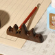 Meilin Penzhuang Wuzhishan pen pen rest mountain study four treasures brush calligraphy beginner student solid wood multi-functional pen holder paperweight ornament black catalpa wood pen holder popular products