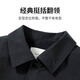 Dances with Wolves Exquisite Lined Lapel Work Jacket Men's High Density Windproof Jacket Versatile Jacket 001 Black 175
