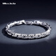 Miss JuJu PT950 platinum dense card cross bracelet for men, domineering real platinum thick bracelet, car pattern version 12.61g, 18cm long, about 4mm thick