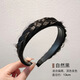 Yang Zi's same braided wig headband for women with high skull and fishbone braided one-piece headband, temperament hairpin headdress, black
