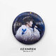 Zhou Shen peripheral bar, laser tin plate badge, brooch, celebrity idol diy school bag pendant jewelry, bright film singer Zhou Shen three-piece set