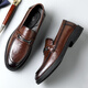 Cartelo Casual Leather Shoes для мужчин Cowhide Business Men Shoes Sipe Sole -Sole -Hoolable Men's Loafers 9893 Brown 40