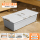 Lijie under-bed storage box with wheels, thickened flat storage box, drawer-type household clothes storage artifact, under-bed storage box, gray medium, large, medium and high 100*50*29cm, four pack