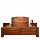 Millennium Shengshi Solid Wood Bed Golden Rosewood Antique Double Bed Chinese Carved Large Bed Classical Bedroom Furniture Rosewood Solid Wood Bed 1.8*2.0m Full Mortise and Tenon Style