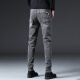 Lomon Jeans Men's Slim Summer Thin Straight Lock Long Bans