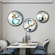 Mo Hua Lulin Restaurant Dekorative Gemälde moderner einfacher Esstisch Hängende Maler Restaurant Wandeingang Eingangseingangsschrank High-End-Malerei Esszimmer Jiuyu Bild 02 Paar Wein Dang Song 12350 Kristallporzellanmaler 40 schwarzer Rahmen (Gold Rahmen erfordert Notizen Notizen
