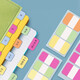 3M Reporting Newspaper Color Full Story Label Series 688 Multi-color Re-stick Note Paper Note Paper CBG 686-DB Blue Set [Total 36 pages]