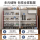 JIAJIALIN shoe cabinet simple home living room entrance entrance cabinet large capacity storage dust-proof and moisture-proof shoe cabinet shelf three doors and one drawer Di gray 80*32*100cm