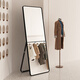 Mirror de aderezo de quanpinwu espejo de cuerpo completo con piso a techo espejo de la tienda de la puerta del espejo del espejo espejo del espejo de la pared colgante integrado estilo nórdico simple [esquina redondeada] hepburn negro 160*50 cm entrega a puerta