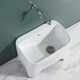 Lujies ceramic large mop pool with washboard mop pool washing floor mop trough handle basin balcony bathroom household side row pier 106-Taiwan controlled drain