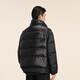 Sketch men's autumn and winter new casual loose down jacket short splicing contrasting color warm trendy and comfortable jacket 001 black XL