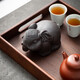 Yuxuan purple sand tea pet auspicious Ruyi ornaments tea play elephant handmade can raise wealth and good fortune elephant tea tray tea worm ZL--Auspicious elephant Ruyi--Black Ni