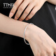 TTMIX imitation diamond pattern classic platinum bracelet pt950 platinum simple women's bracelet birthday gift 54mm weight 8.12g width 2.5mm