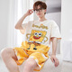 Sufulu Pyjamas Männer Sommer Baumwolle kurzärmelige süße Cartoon-Schüler Teen Boy Junior High School Schüler Dünne Heimbekleidungsanzug S männ