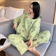 Jiuhongfei Fat MM Pajamas para mujeres en primavera y otoño gran tamaño puro algodón retro de algodón de algodón floral de algodón de algodón de algodón más grasa más 200 jin [Jin es igual a 0.5 kg] YZ16802 5XL (180-240 Jin [Jin equivale a 0.5 kg])