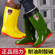 耐油耐酸碱雨鞋高筒36-45码防化学品雨靴长筒防滑防水鞋劳保胶鞋 耐油耐酸碱回力829高筒黄色-单鞋款 36