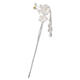 Dijing Sansheng III plum blossom hairpin for women, ancient style hairpin with tassels, Hanfu hair accessories, birthday gift for girlfriend and wife, silver