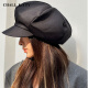 CHALLKITTY beret women's autumn and winter octagonal hat bud hat British hat ladies newsboy hat gift box for girlfriend [khaki] light luxury fashion ck style