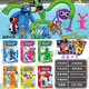 
Domestic building blocks rainbow baby blue friend red old six green monster small particles assembled children boy and girl toys 89208+757 rainbow friend combination