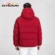 Sherlock Down Jacket Corto de otoño suelto y chaqueta de invierno con capucha de moda y versátiles y versátiles y casuales 12605 Mist Blue L