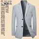Woodpecker light luxury high-end suit men's jacket spring and autumn new business casual young and middle-aged linen thin solid color suit light blue DL18302 Woodpecker 180 140-155Jin Jin equals 0.5 kg