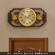 He Jiagong's new Chinese high-end solid wood light luxury wall clock living room fashionable wall hanging mute watch home simple and atmospheric quartz clock horizontal version LT-6197 shell disk horizontal version LT-6197