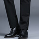 Pájaros carpinteros (tucano) pantalones casuales para hombres en el negocio de verano moda casual estiramiento delgado versátil seda de seda larga ropa para hombres negros 34