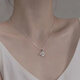 Zhongyi PT950 platinum moissanite flash diamond planet necklace female niche design light luxury platinum clavicle chain birthday gift platinum planet necklace