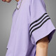 Adidas Clover Kurzarm T-Shirt für Männer 2025 Sommer neuer Sportbierer loser runder Hals lässig Low-Schulter-Hälfte Hülle Pure Cotton HR3291 Lila M.