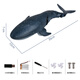Hua Shimeng simulated remote control shark electric can enter the water and the whale will spray water and swing the giant tooth shark model remote control boat water toy