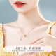 Molan Small Waist Necklace Women's S925 Silver Light Luxury Transfer Beads Clavicle Chain Birthday Anniversary Gift for Girlfriend