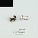 Jack Viney Japanese ins black and white with cat brooch cute men and women personalized lapel pin black cat + white cat